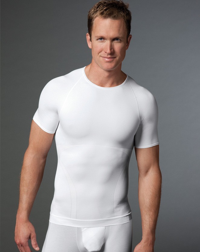 T Shirt de compression au col rond 'Zoned Performance Crew Neck' de Spanx gaine pour hommes